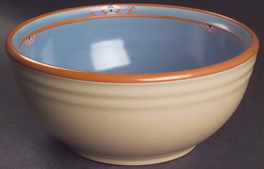 Blue Adobe 7" Round Vegetable Bowl by Noritake-1