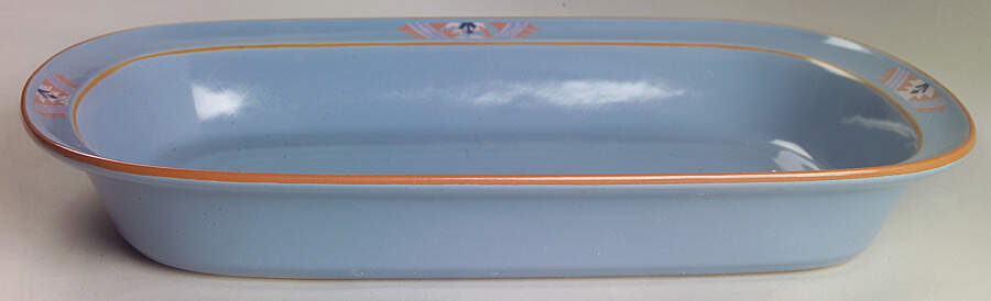 Blue Adobe 14" Rectangular Baker by Noritake-1