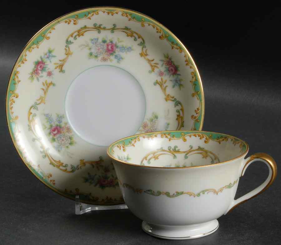 Blanton Footed Cup & Saucer Set by Noritake-1