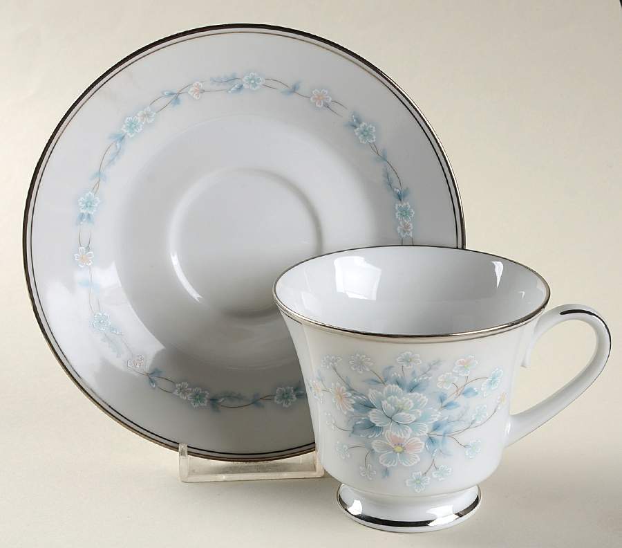Blue Beauty Footed Cup & Saucer Set by Noritake-1