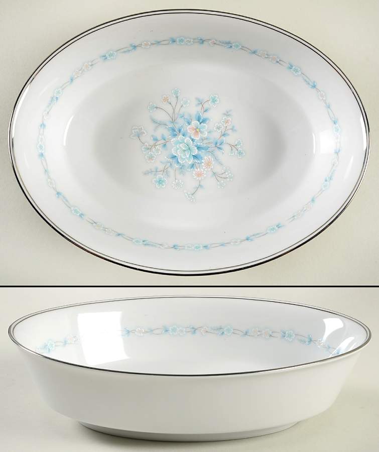 Blue Beauty 9" Oval Vegetable Bowl by Noritake-1