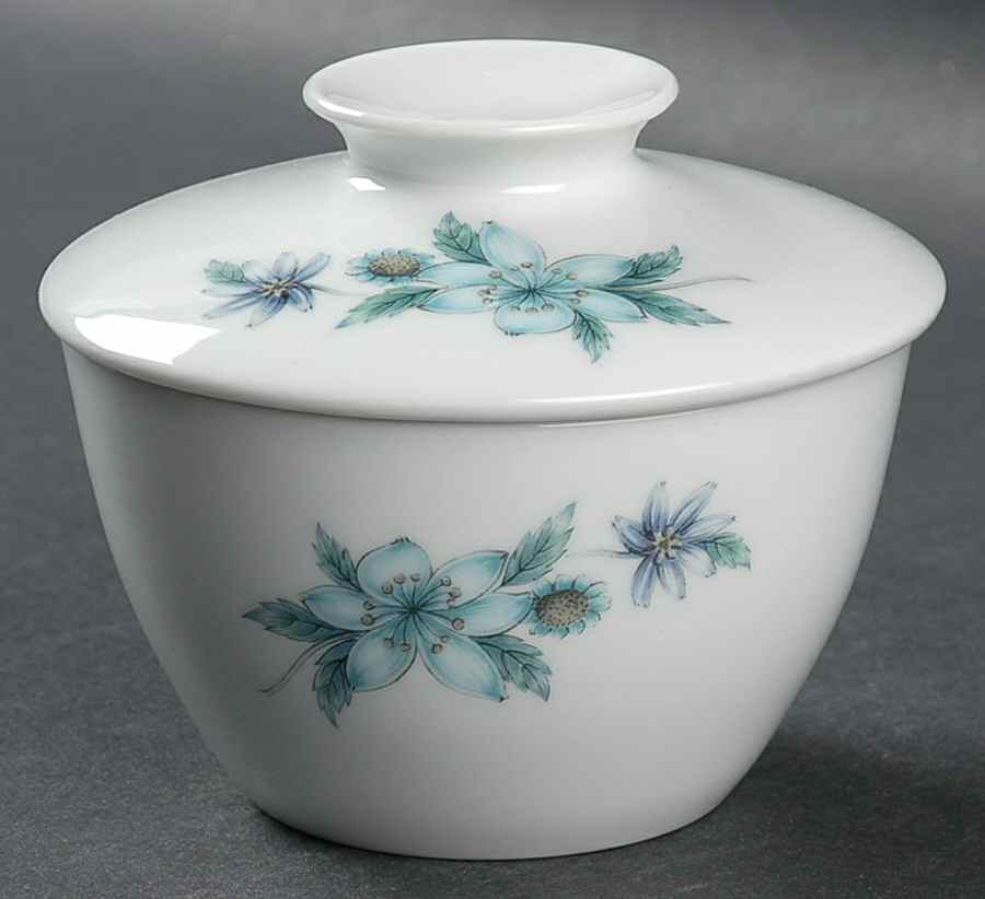 Blue Bouquet Sugar Bowl & Lid by Noritake-1