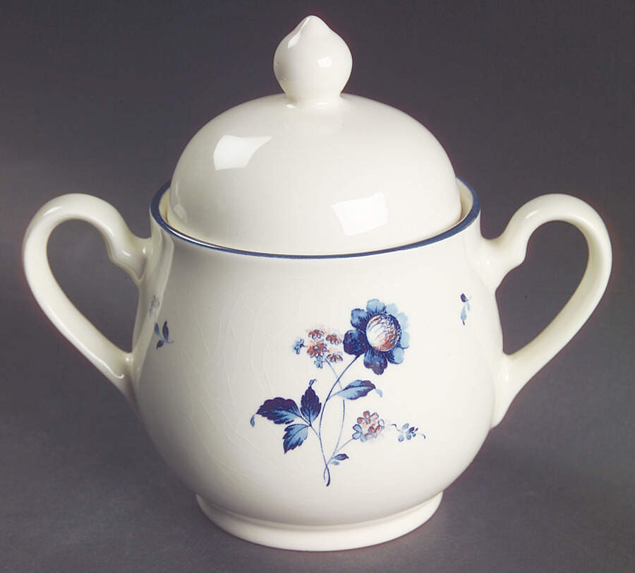Blue Chintz Sugar Bowl & Lid by Noritake-1