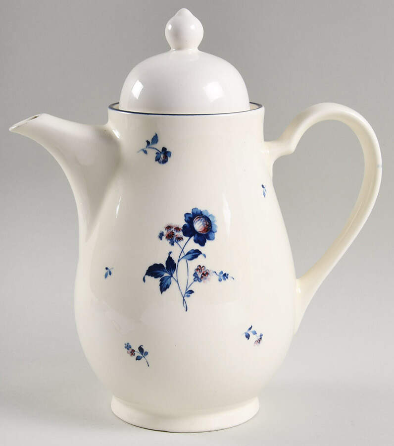 Blue Chintz Coffee Pot & Lid by Noritake-1