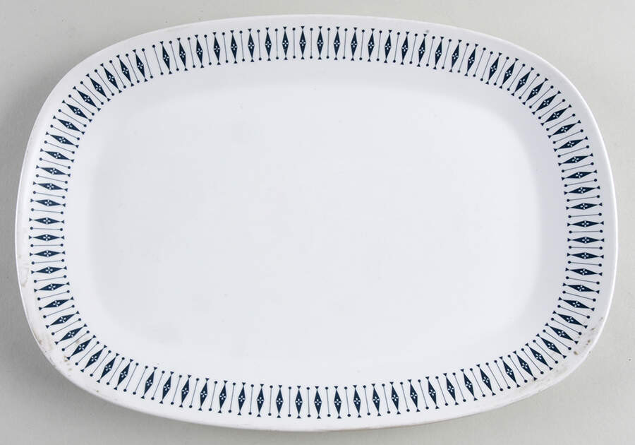 Blue Comet 13" Oval Serving Platter by Noritake-1