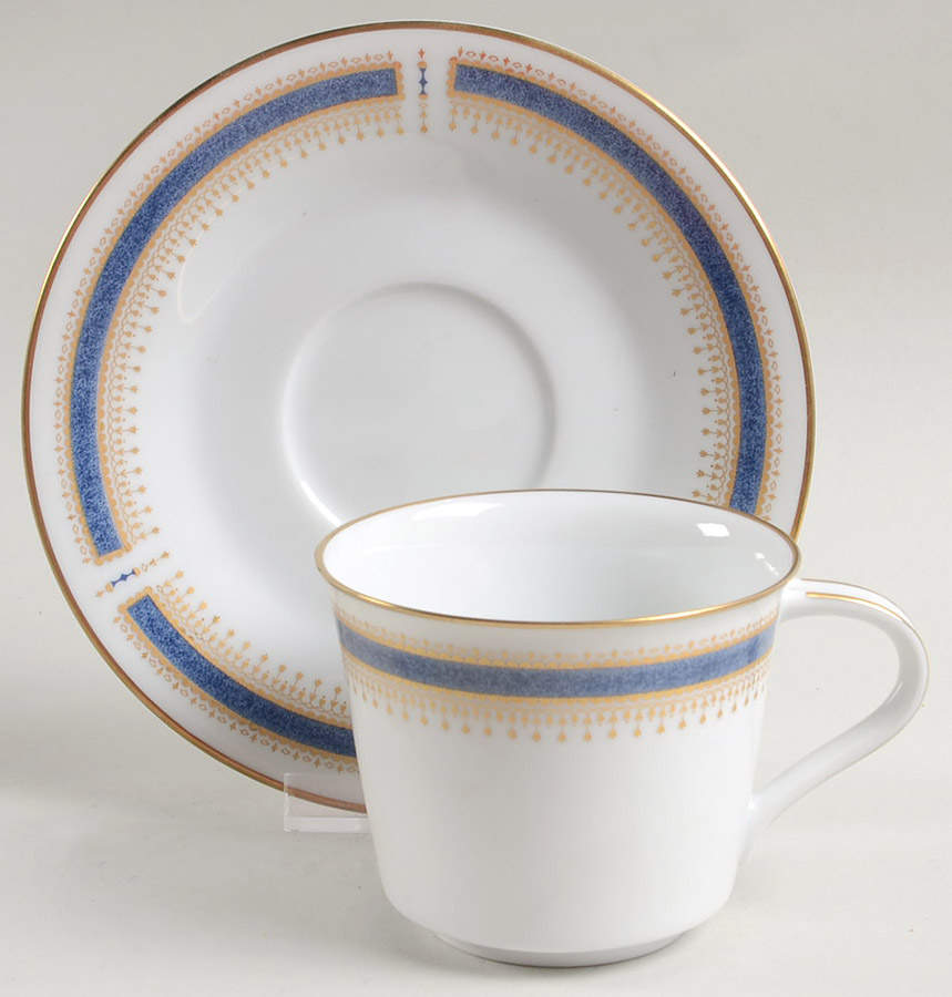 Blue Dawn (Coupe) Footed Cup & Saucer Set by Noritake-1