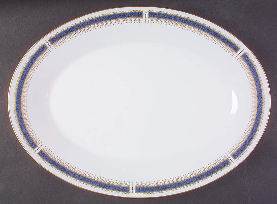 Blue Dawn (Coupe) 16" Oval Serving Platter by Noritake-1