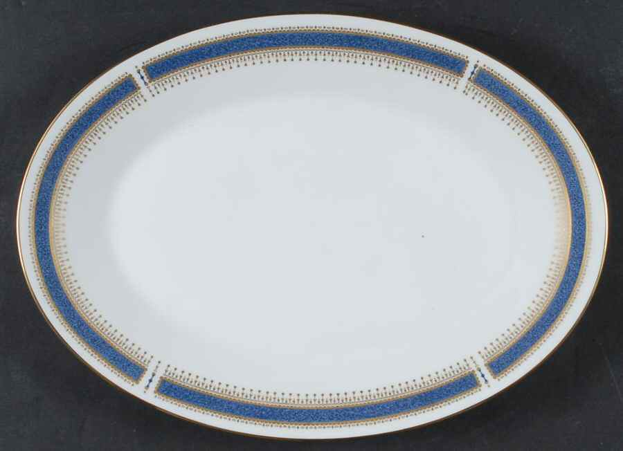 Blue Dawn (Coupe) 12" Oval Serving Platter by Noritake-1