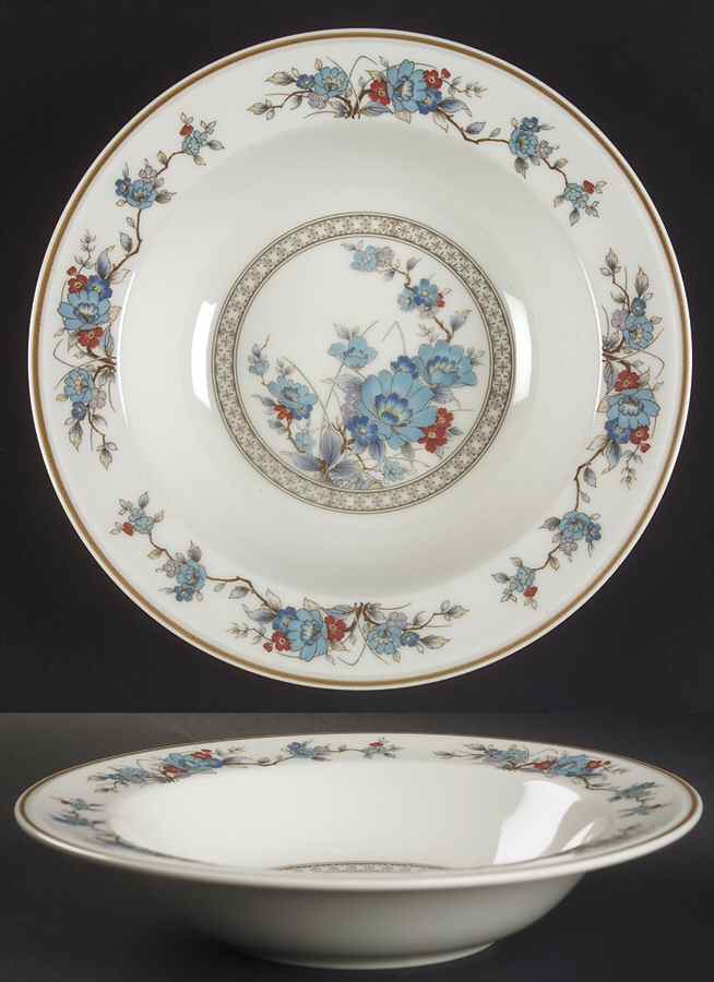 Bleufleur Rim Soup Bowl by Noritake-1