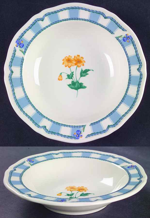 Blue Estate Rim Fruit/Dessert (Sauce) Bowl by Noritake-1