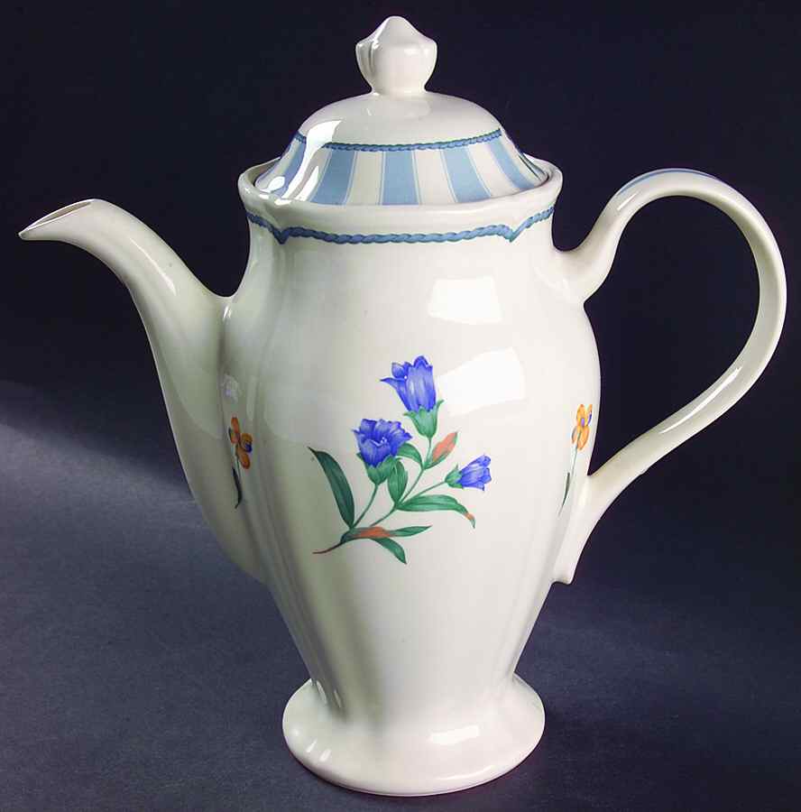 Blue Estate Tea/Coffee Pot & Lid by Noritake-1