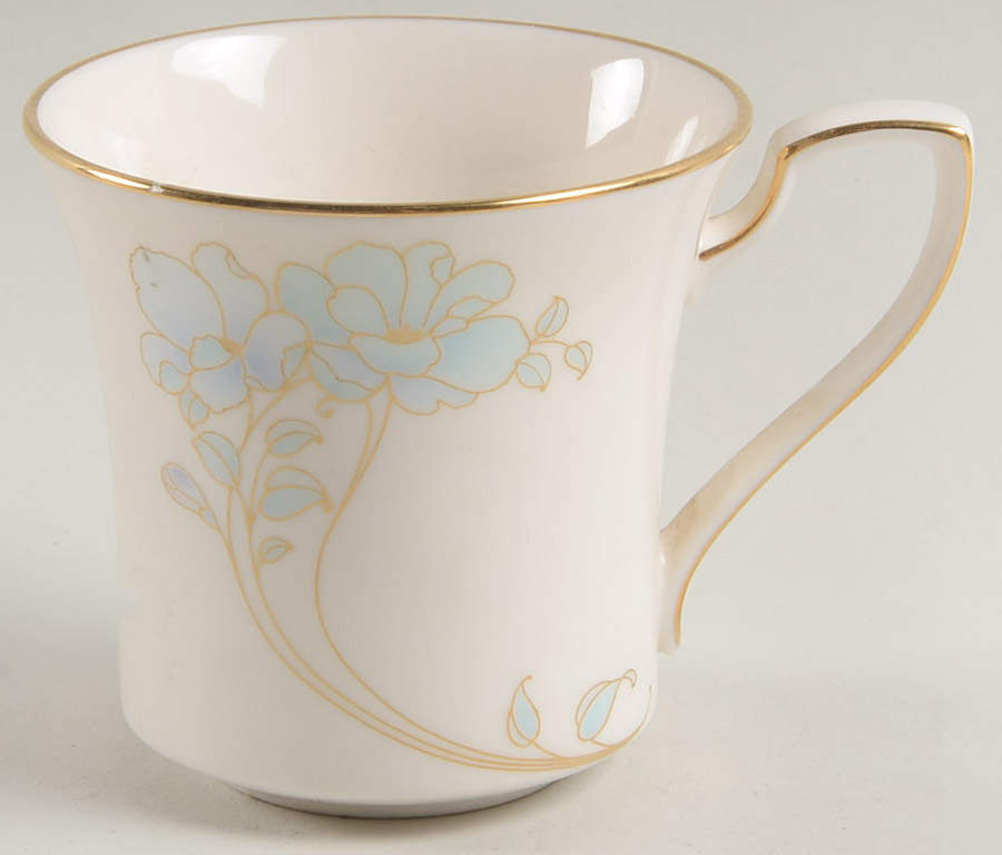 Blue and Gold Flat Cup by Noritake-1