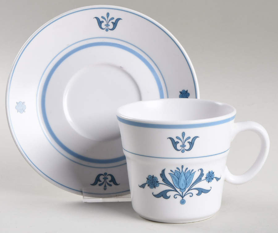 Blue Haven Flat Cup & Saucer Set by Noritake-1