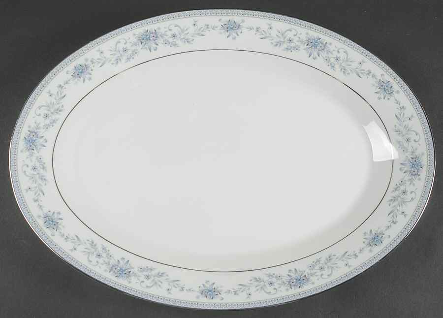 Blue Hill 16" Oval Serving Platter by Noritake-1
