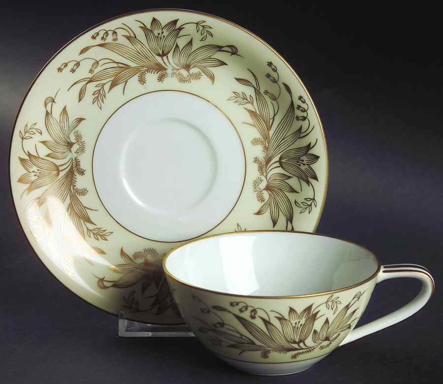 Bliss Flat Cup & Saucer Set by Noritake-1
