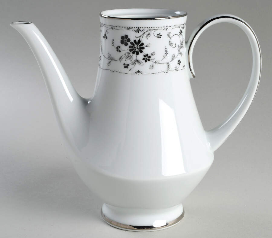 Black Lace Coffee Pot No Lid by Noritake-1