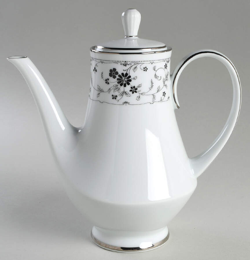 Black Lace Coffee Pot & Lid by Noritake-1