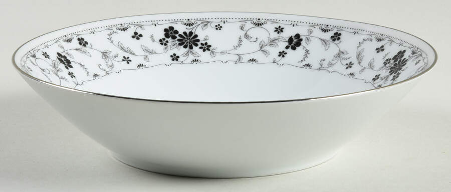 Black Lace Coupe Soup Bowl by Noritake-1