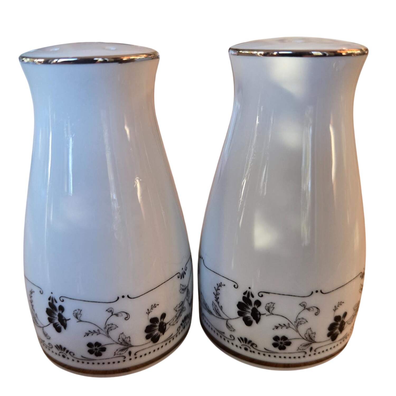 Black Lace Salt & Pepper Set by Noritake-1