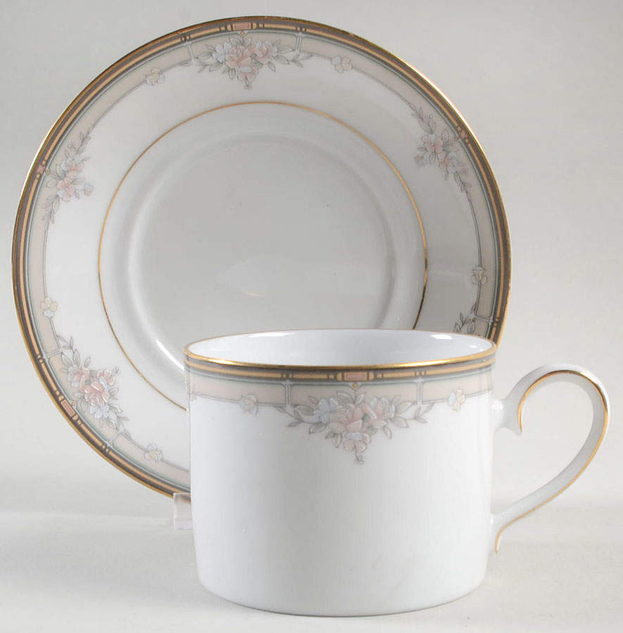 Blossom Mist Flat Cup & Saucer Set by Noritake-1