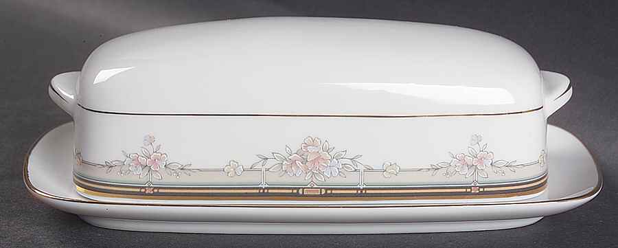 Blossom Mist 1/4 Lb Covered Butter by Noritake-1