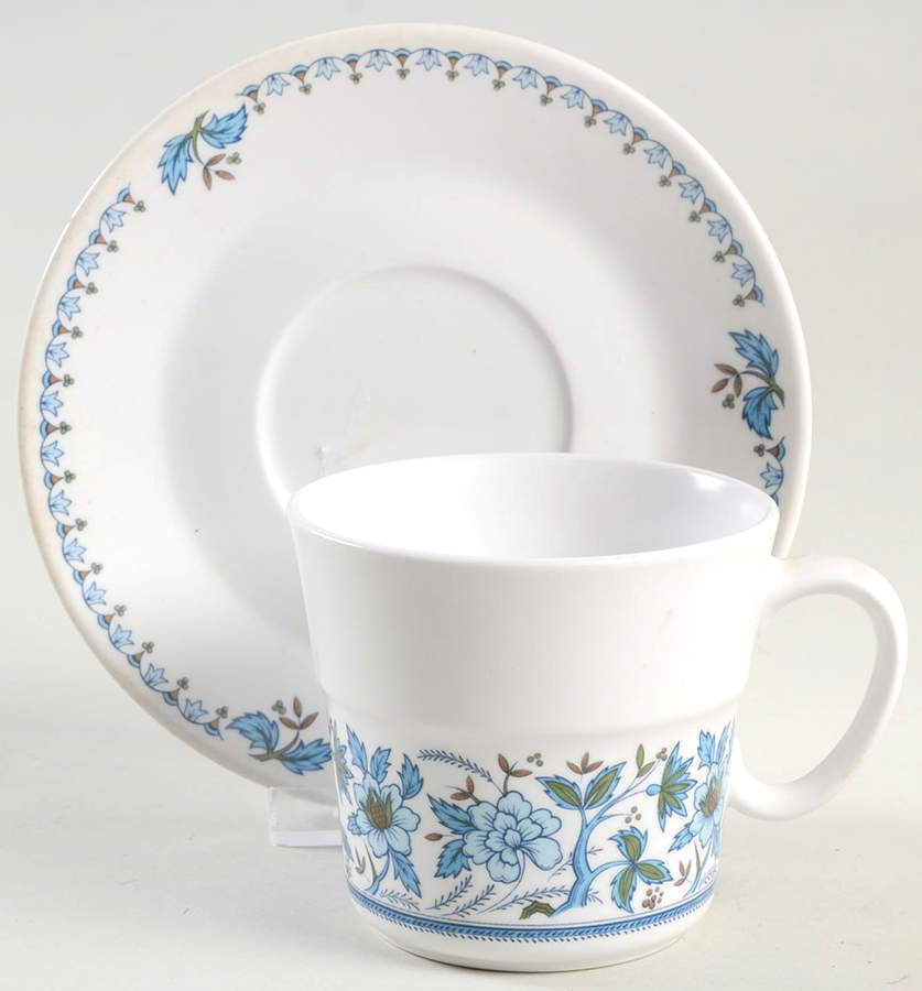 Blue Moon Flat Cup & Saucer Set by Noritake-1