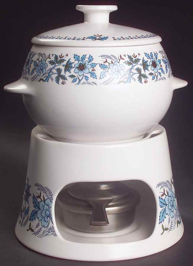 Blue Moon Fondue Pot with Lid, Stand and Burner by Noritake-1