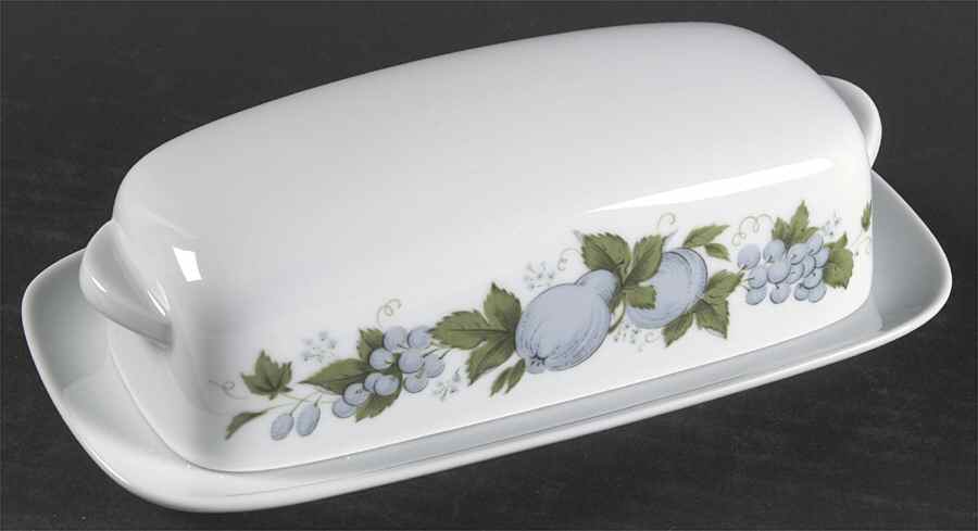 Blue Orchard 1/4 Lb Covered Butter by Noritake-1