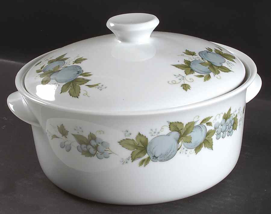Blue Orchard 2 Qt Round Covered Casserole by Noritake-1