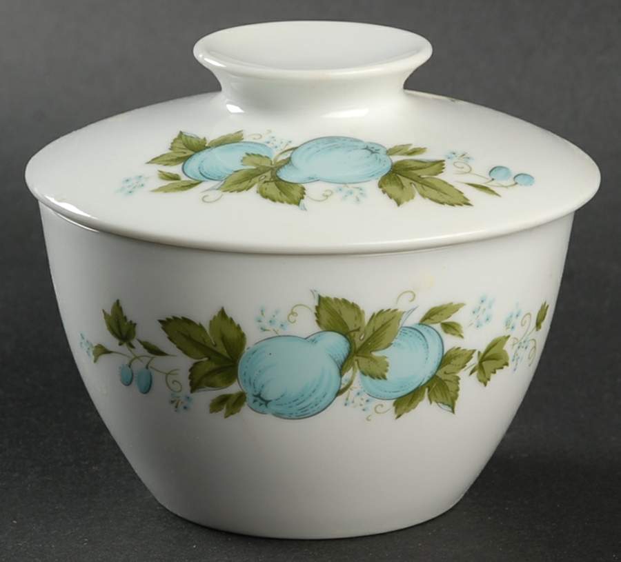Blue Orchard Sugar Bowl & Lid by Noritake-1