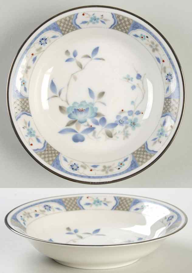 Blue Peony Fruit/Dessert (Sauce) Bowl by Noritake-1