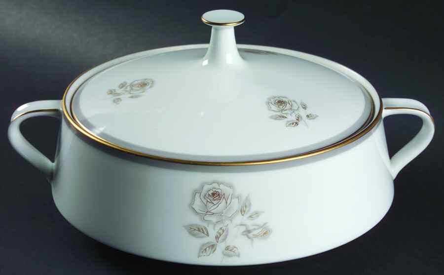 Blair Rose Round Covered Vegetable by Noritake-1