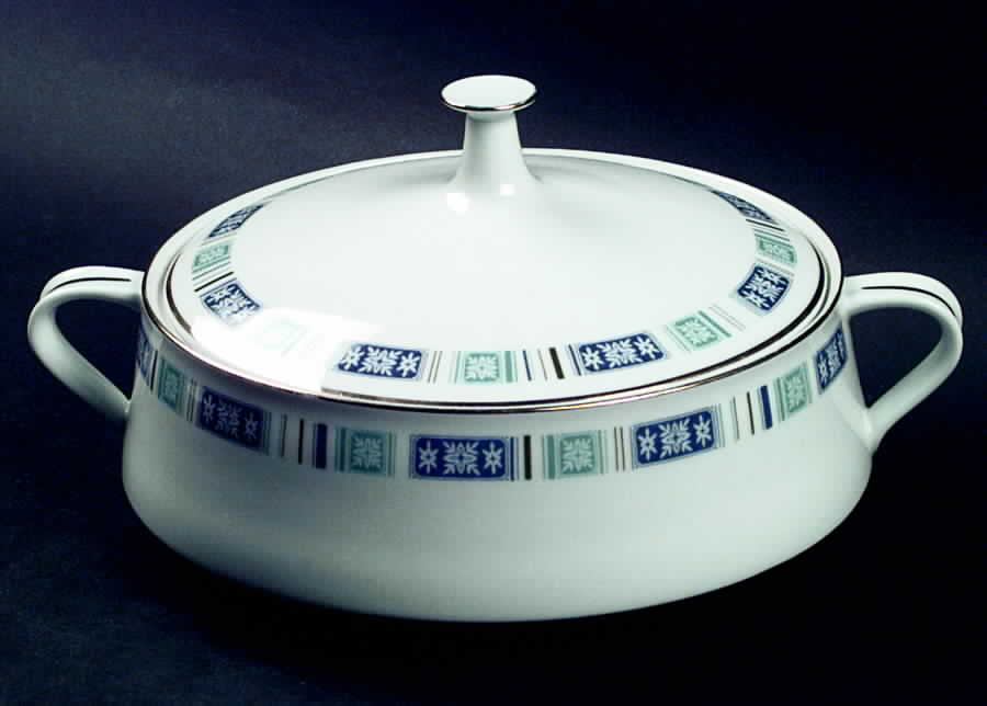 Blue Ribbon Round Covered Vegetable by Noritake-1