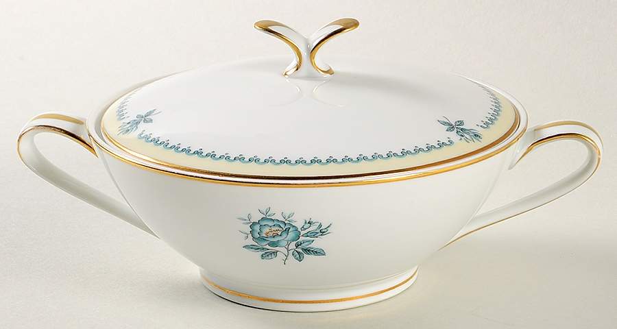 Blue Rose Sugar Bowl & Lid by Noritake-1