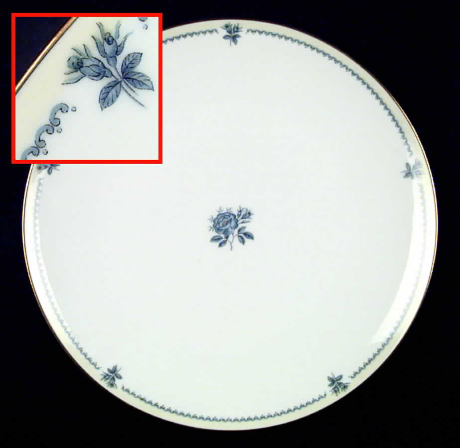 Blue Rose Dinner Plate by Noritake-1