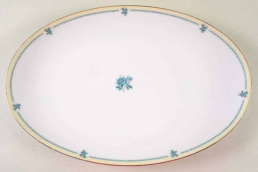 Blue Rose 16" Oval Serving Platter by Noritake-1