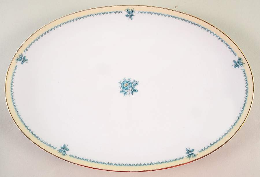 Blue Rose 12" Oval Serving Platter by Noritake-1