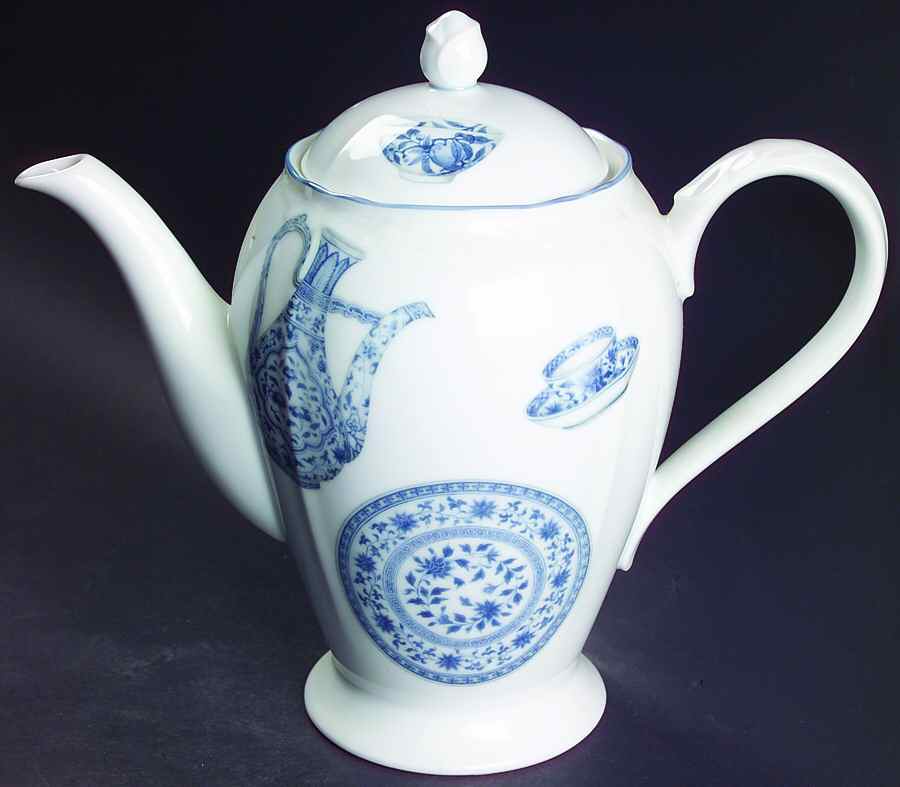 Blue Treasures Coffee Pot & Lid by Noritake-1