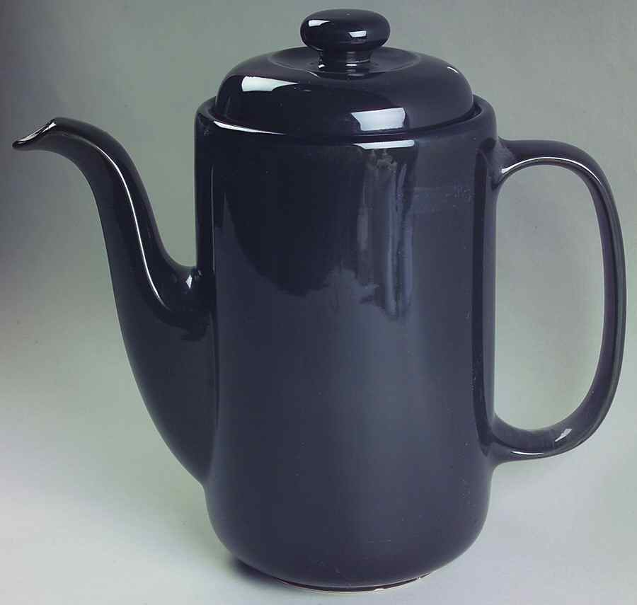 Black Tango Tea/Coffee Pot & Lid by Noritake-1