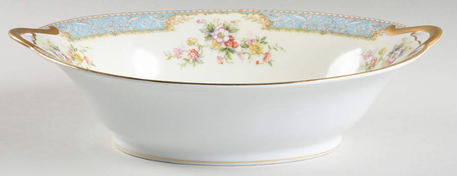 Bluedawn (#622, Rim) 10" Oval Vegetable Bowl by Noritake-1