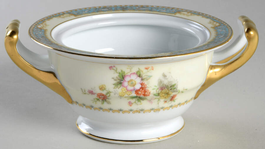 Bluedawn (#622, Rim) Sugar Bowl No Lid by Noritake-1