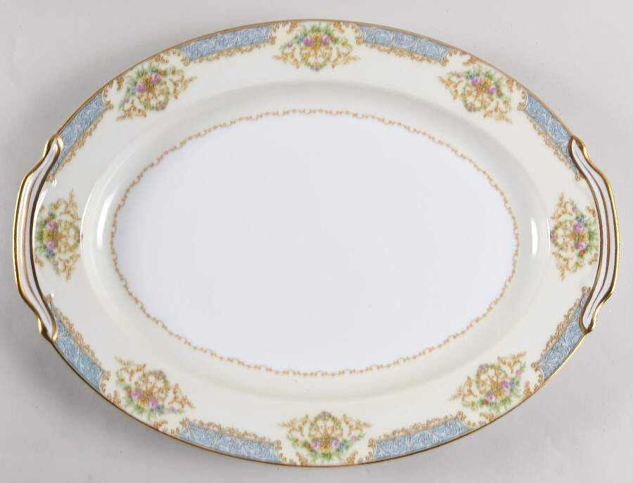 Bluedawn (#622, Rim) 16" Oval Serving Platter by Noritake-1