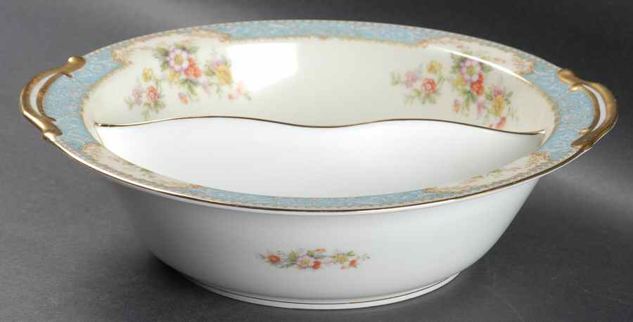 Bluedawn (#622, Rim) 10" Round Divided Vegetable Bowl by Noritake-1