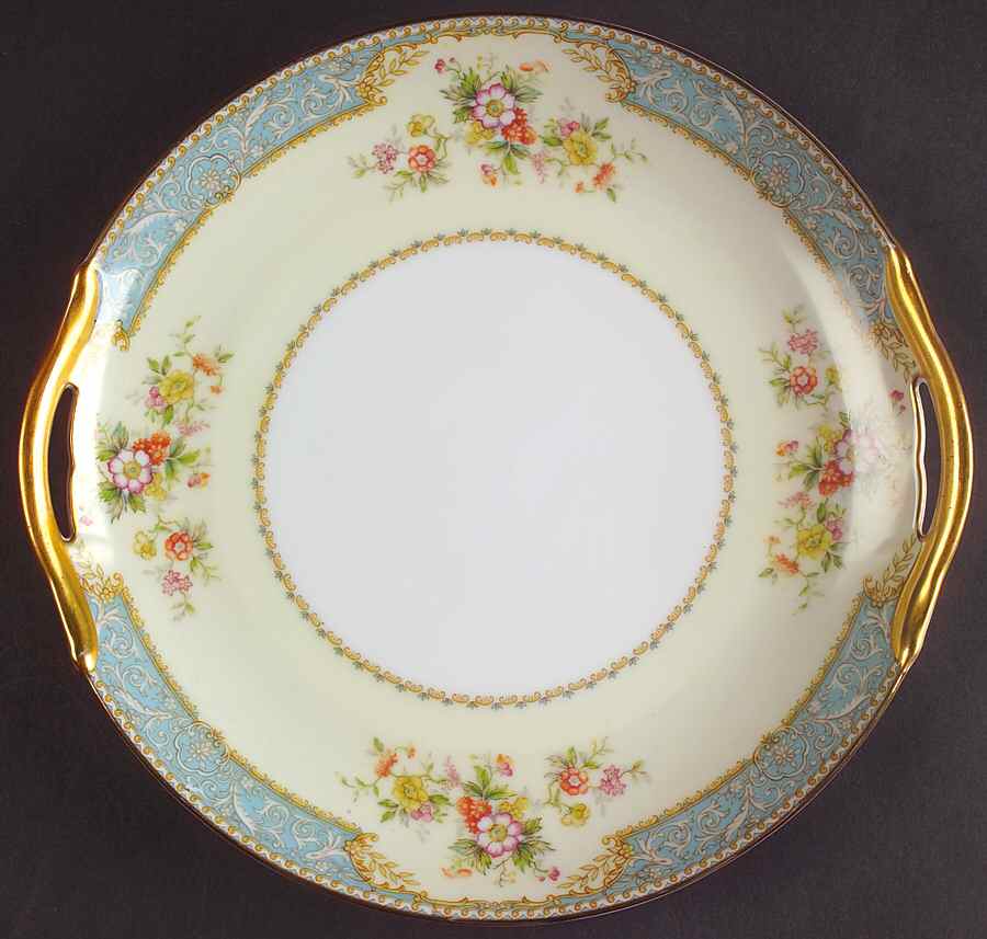 Bluedawn (#622, Rim) Handled Cake Plate by Noritake-1