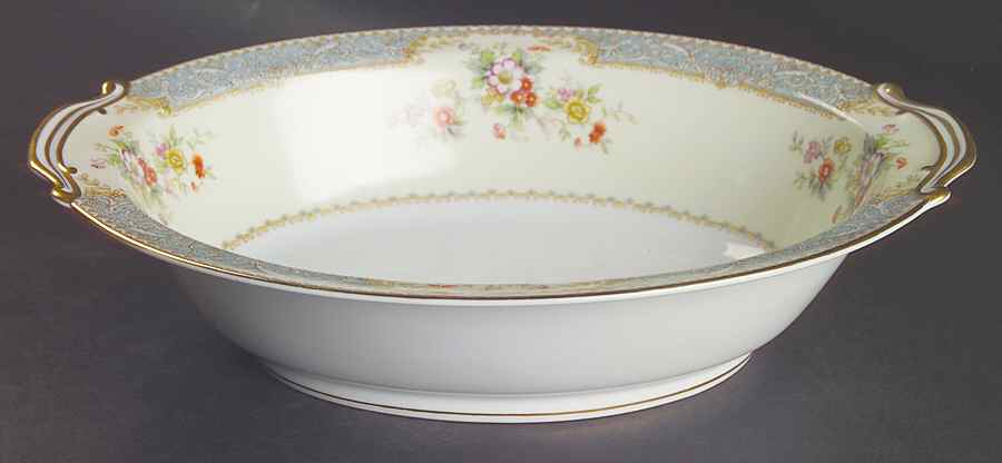 Bluedawn (#622, Rim) 10" Oval Vegetable Bowl by Noritake-1