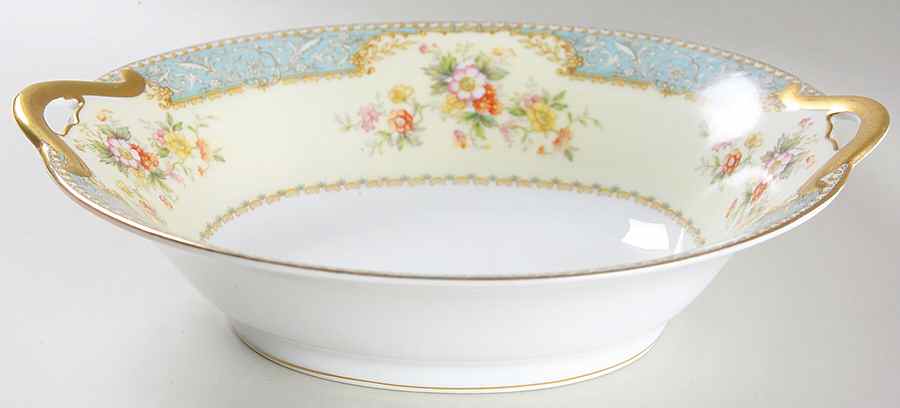 Bluedawn (#622, Rim) 9" Oval Vegetable Bowl by Noritake-1