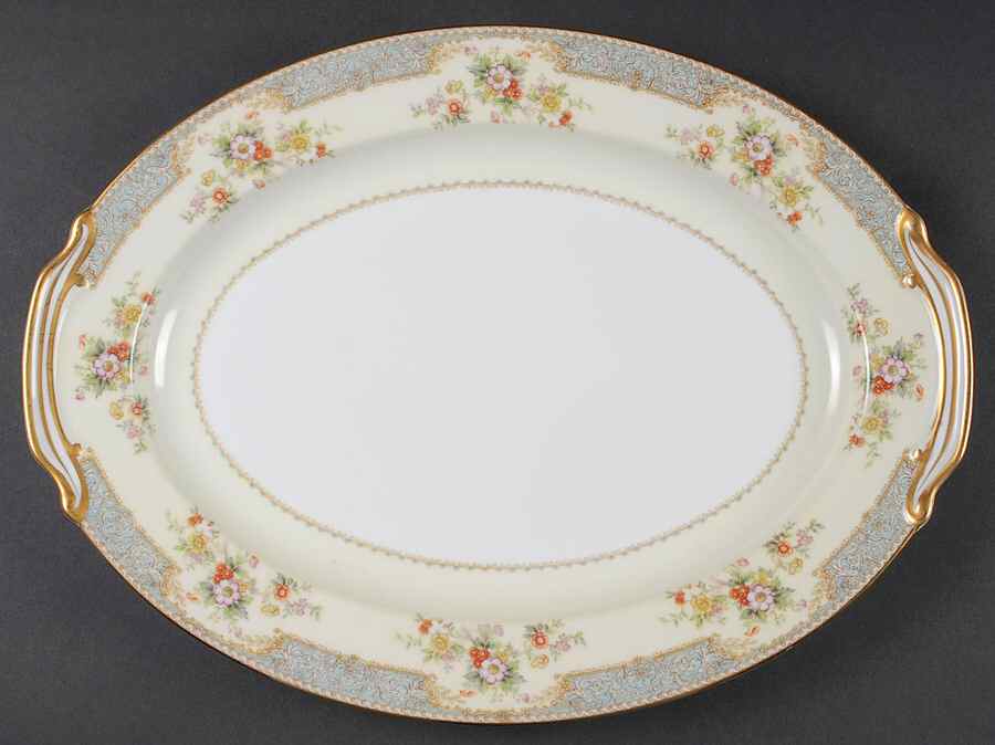 Bluedawn (#622, Rim) 16" Oval Serving Platter by Noritake-1