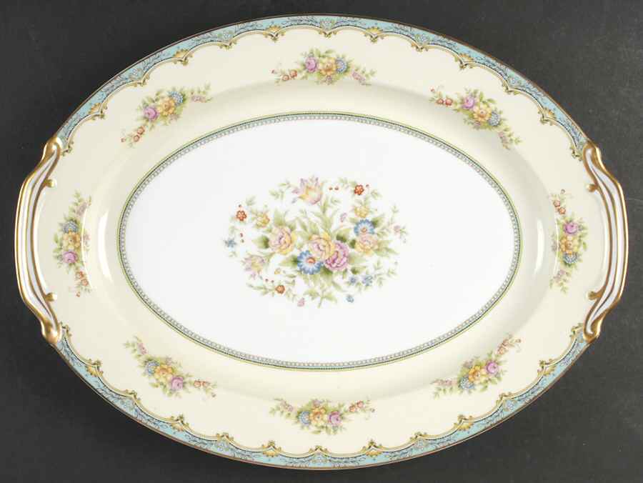 Bluaster 16" Oval Serving Platter by Noritake-1