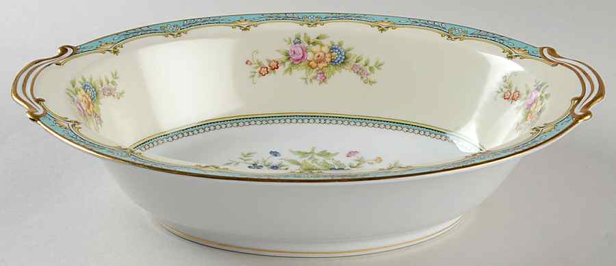 Bluaster 10" Oval Vegetable Bowl by Noritake-1