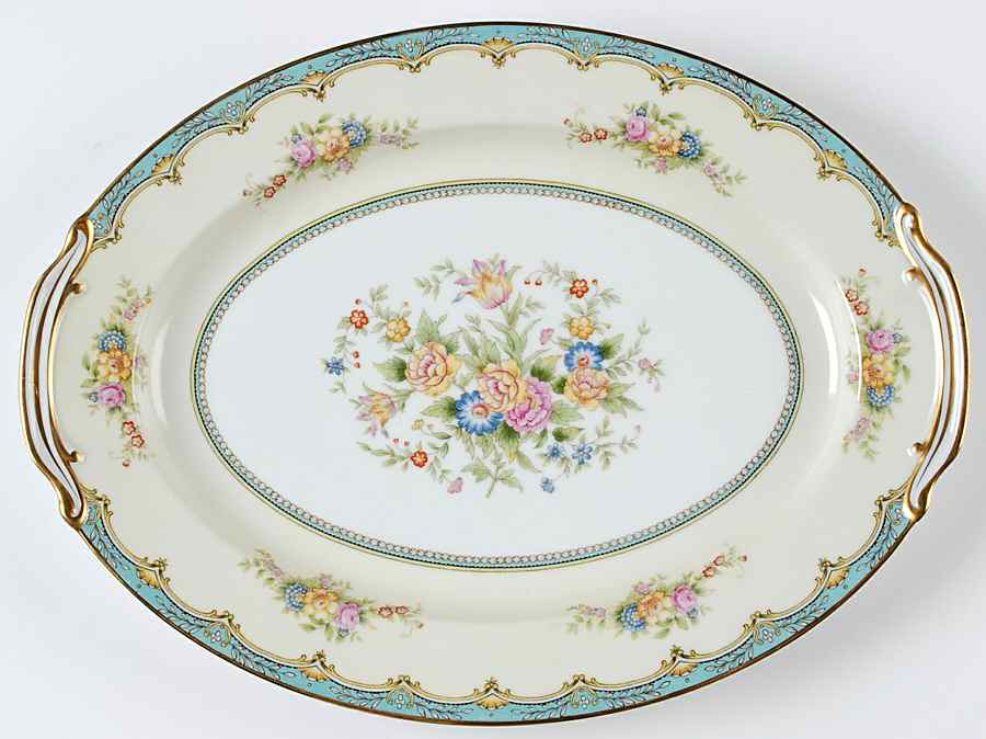 Bluaster 13" Oval Serving Platter by Noritake-1